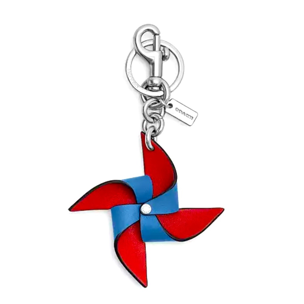 NWT COACH Pinwheel Bag Charm / Keychain / Fob - Boardwalk - 3.5” x 3.5” $98